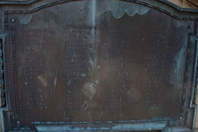 The Alnwick Memorial Commemoration Plaque for those who Fell in the Second World War 