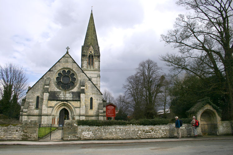 Christ Church, Appleton-le-Moors. The Memorial is in an enclosure on the right of the above photo.