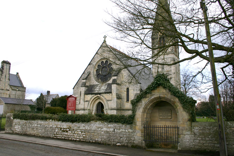 Christ Church, Appleton-le-Moors. The Memorial is in an enclosure on the right of the above photo.