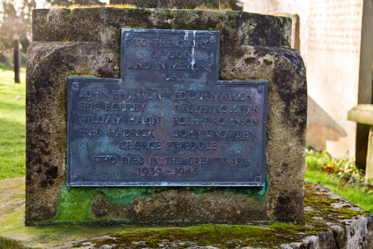 The Second World War Commemorations on the War Memorial for Aycliffe Village (Co. Durham)