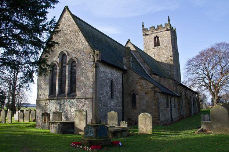 The Aycliffe Village War Memorial and St. Andrew's Church