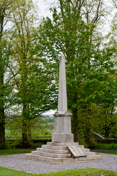 The War Memorial for Barnard Castle, situated in the grounds of the Bowes Museum