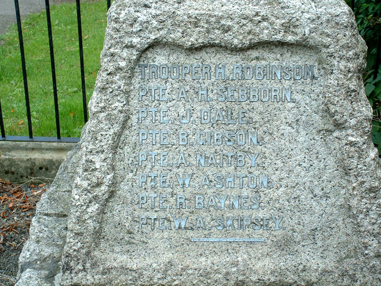 Commemorations on the Barton War Memorial (1)