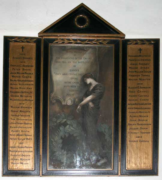 The War Memorial inside St. Gregory's Church, Bedale