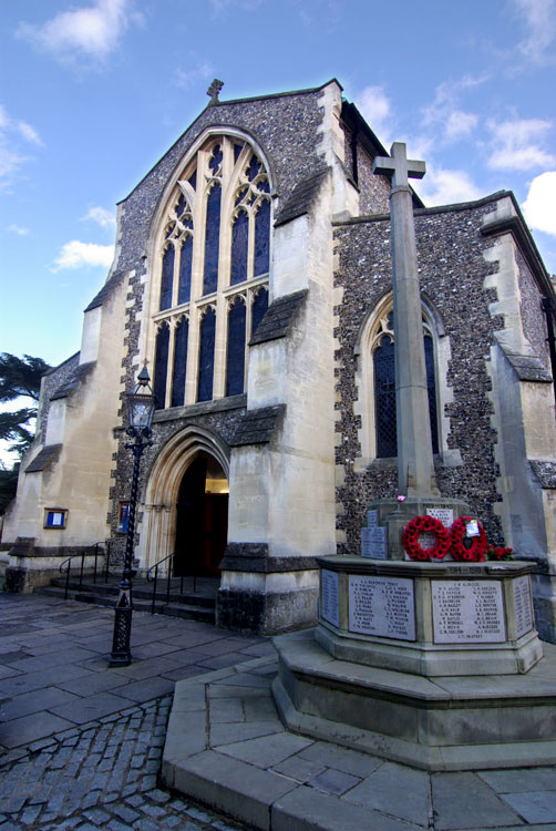 The War Memorial outside St. Peter's Church, Berkhamsted