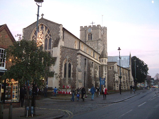 The War Memorial outside St. Peter's Church, Berkhamsted