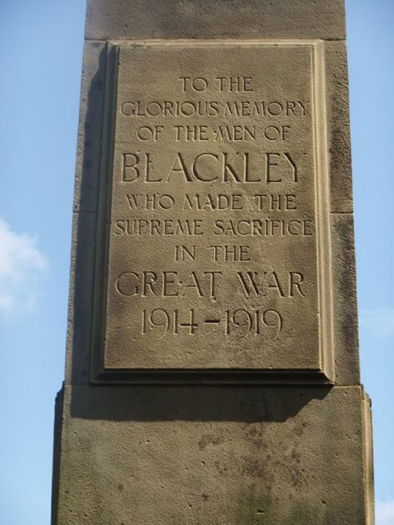 The War Memorial, - Blackley (Manchester)