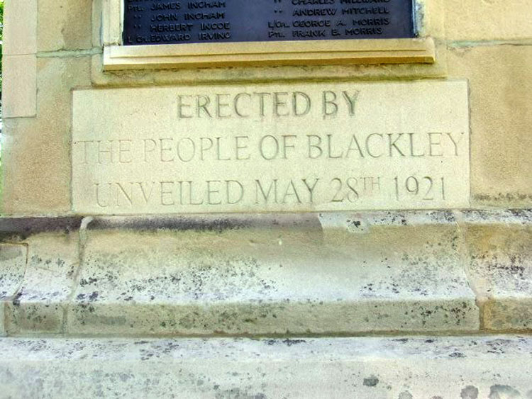 The War Memorial, - Blackley (Manchester)