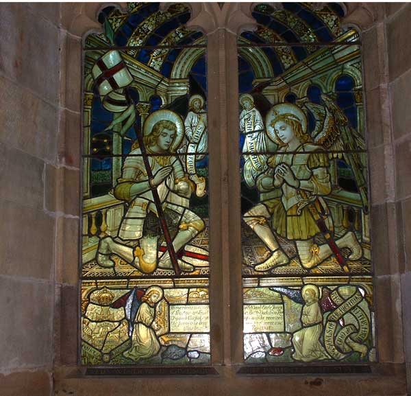 The memorial Window to Lieut. Edward Earle Jones in the Church of St. Mary, Bolton-on-Swale