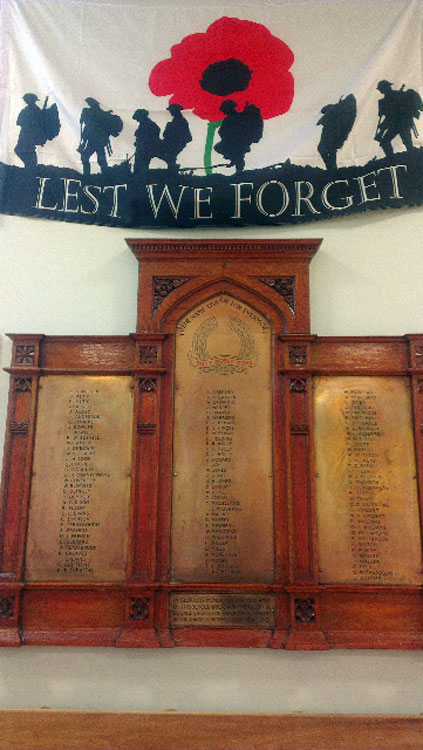 The War Memorial for Salisbury Road Council School, Bootle, now located in the Thomas Gray Primary School