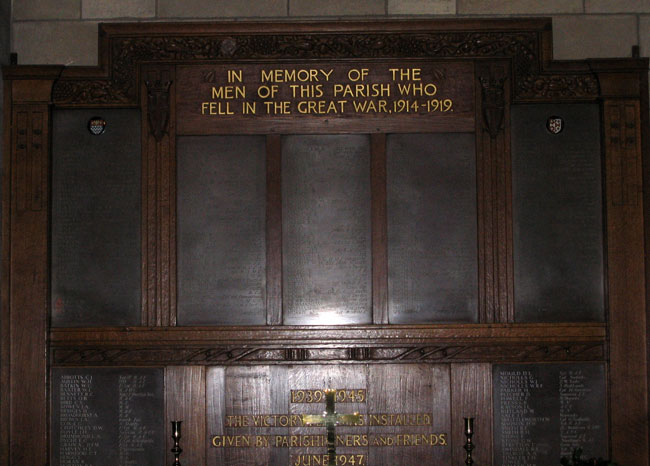 The War Memorial, - All Saints' Church with Christ Church, Branston (Burton-on-Trent), Staffs