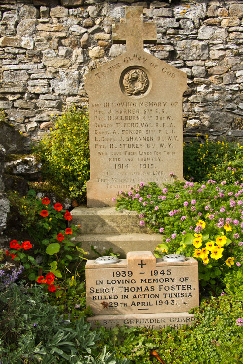 The War Memorial at Carperby, a village near Aysgarth.