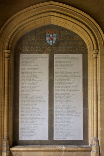 The War Memorial for Christ Church College, Oxford