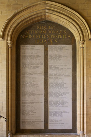 The War Memorial for Christ Church College, Oxford