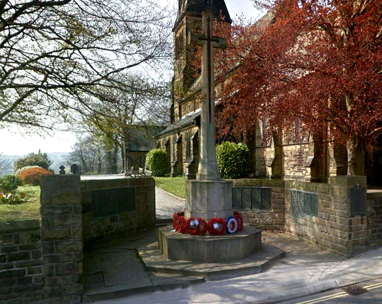 The War Memorial for Clay Cross, Derbyshire, outside St. Bartholomew's Church