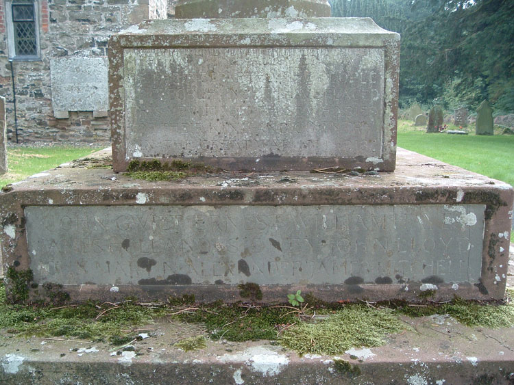 The Panel on the Cleobury North War Memorial commemorating the names of those who died in the First World War.