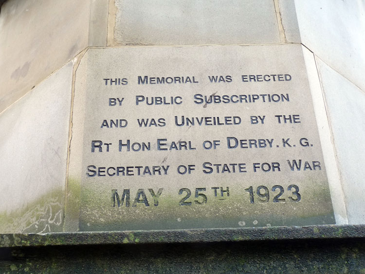 the War Memorial for Collyhurst (Manchester)