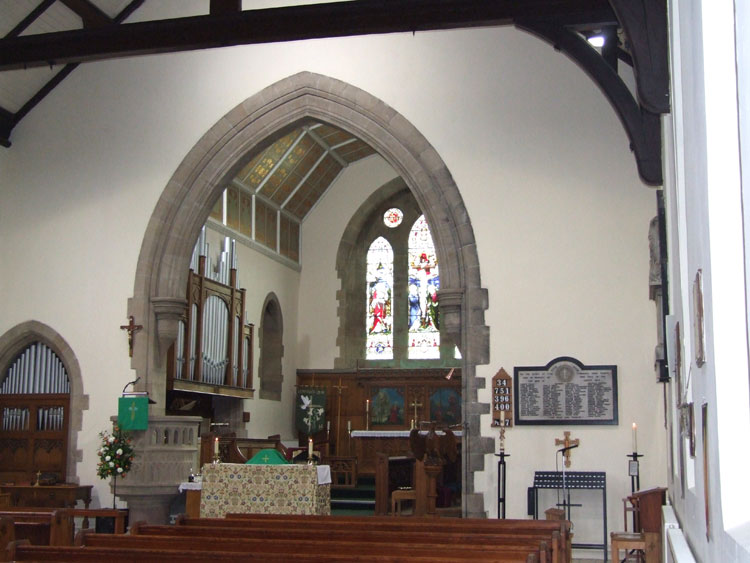 TThe Interior of St. Mark's Church in Connah's Quay, showing the War Memorial.