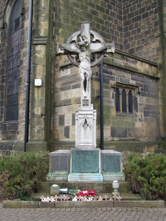 The War Memorial for Coseley (Staffs) outside Christ Church