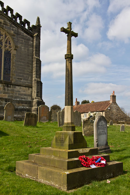 The War Memorial in St. Michael's Churchyard, Coxwold. 