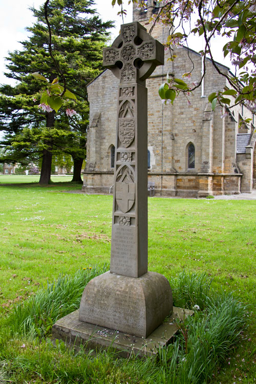 The War Memorial outside St. Gregory's Church, Crakehall.