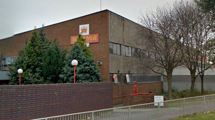 Darlington's Royal Mail Centre off St. Cuthbert's Way