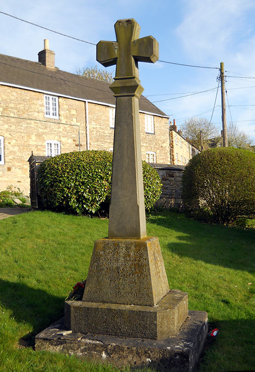 The War Memorial for Denston (Northants).