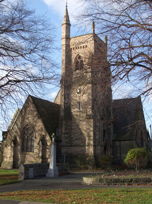 The War Memorial outside St. Paul's Church, Derby (Chester Green).