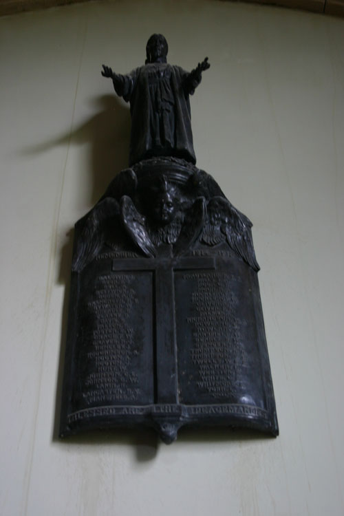 The Carved Wooden War Memorial inside St. Werburgh's Church, Derby (Friar Gate)