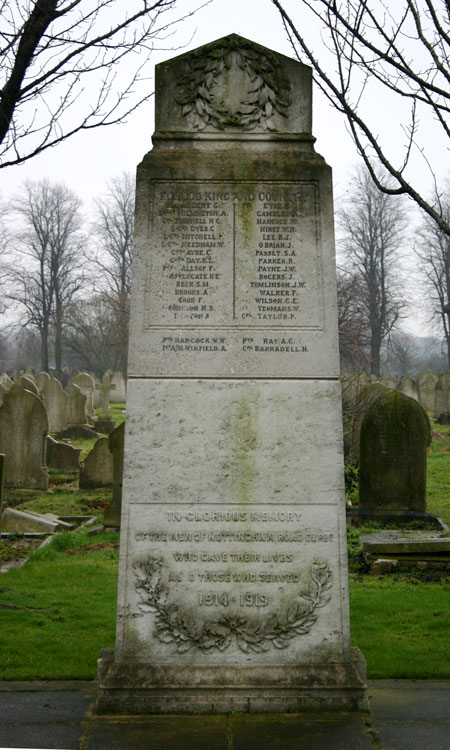 The Derby (Nottingham Road) War Memorial