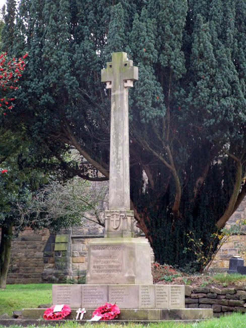 The War Memorial outside St. Giles's Church, Derby (Village Street).