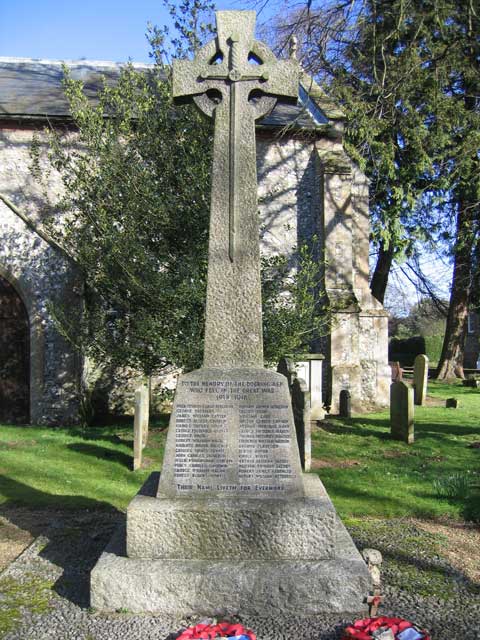 The War Memorial for Docking, Norfolk, outside the Church of St. Mary the Virgin