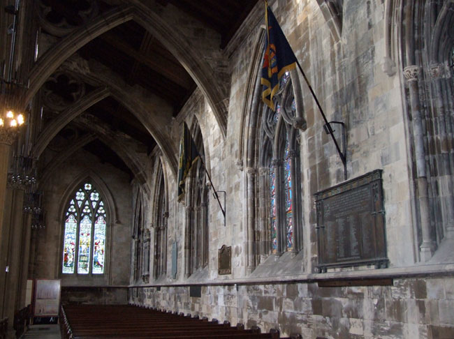 The War Memorial inside the Minster Church of St. George, Doncaster (right)