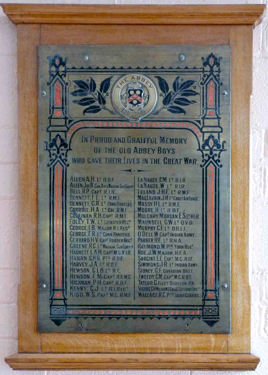 The War Memorial for Dublin High School (Eire)