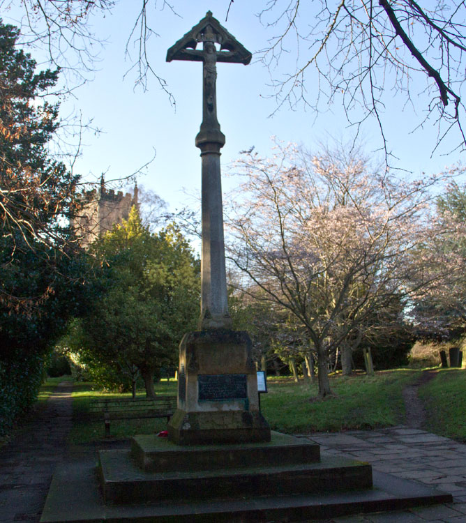 The First World War Memorial in St. Oswald's Churchyard, Durham