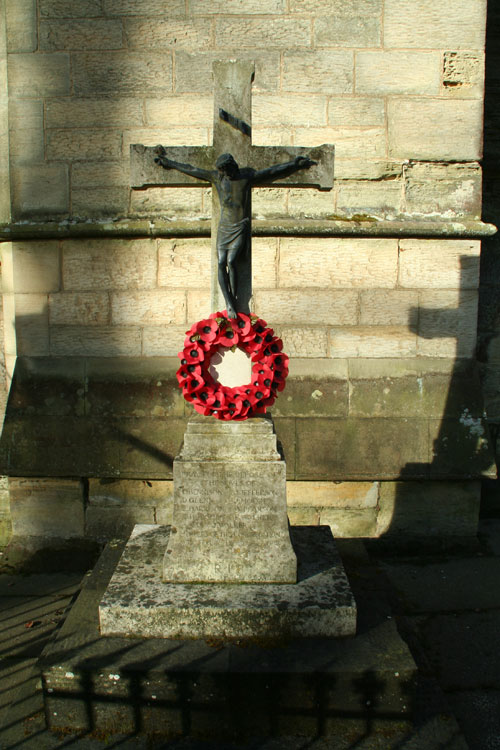 The Memorial outside St. Hedda's Church, Egton Bridge.