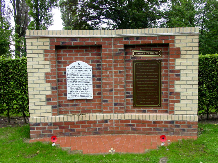 The Erimus Memorial in Thornaby Cemetery