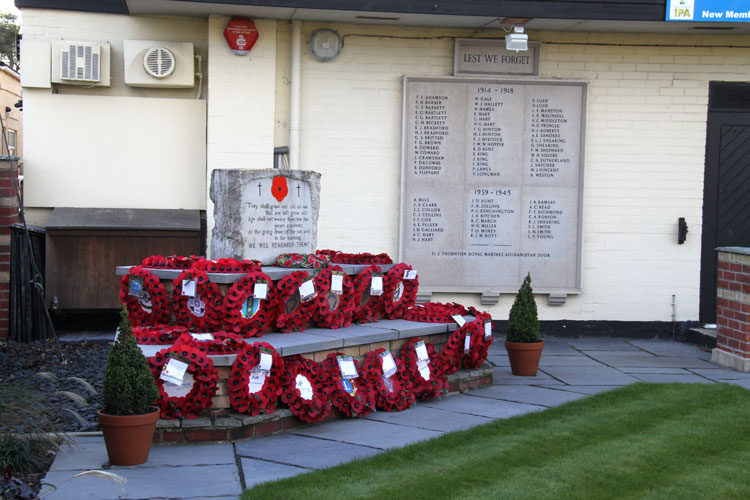 The memorial monument outside the Royal British Legion Hall, Ferndown (Dorset)