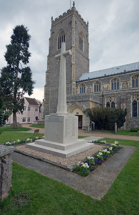 The War Memorial outside St. Michael's Church, Framlingham