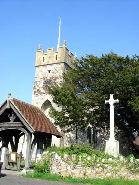 The War Memorial outside All Saints' Church, Freshwater (Isle of Wight)