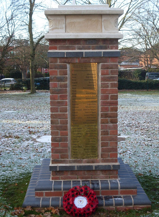 The War Memorial in the Grounds of Queen Elizabeh's High School, Gainsborough (lincs)