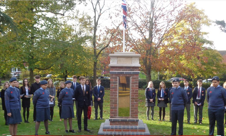 The War Memorial in the Grounds of Queen Elizabeh's High School, Gainsborough (Lincs) 