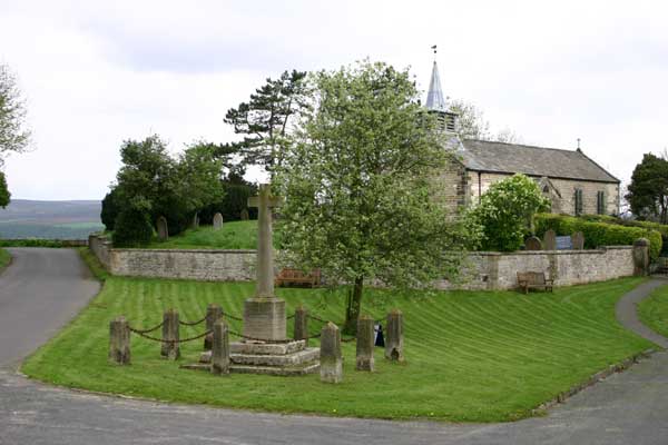 The War Memorial in front of St. Aidan's Church, Gillamoor.