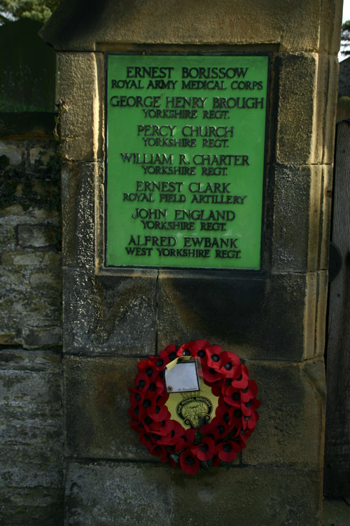 Names (1) on the Gilling East War Memorial