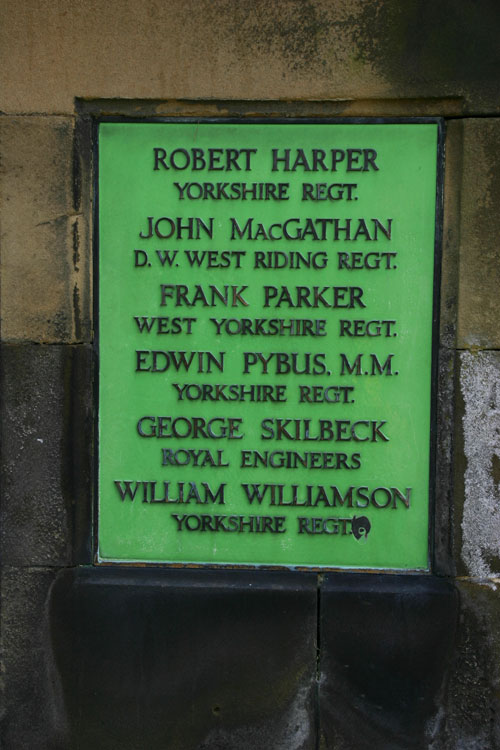 Names (2) on the Gilling East War Memorial