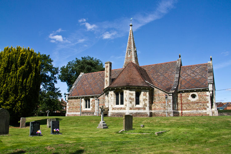 St. Stephen's Church, Aldwark, - Private Midgley's headstone os on the left (foreground)