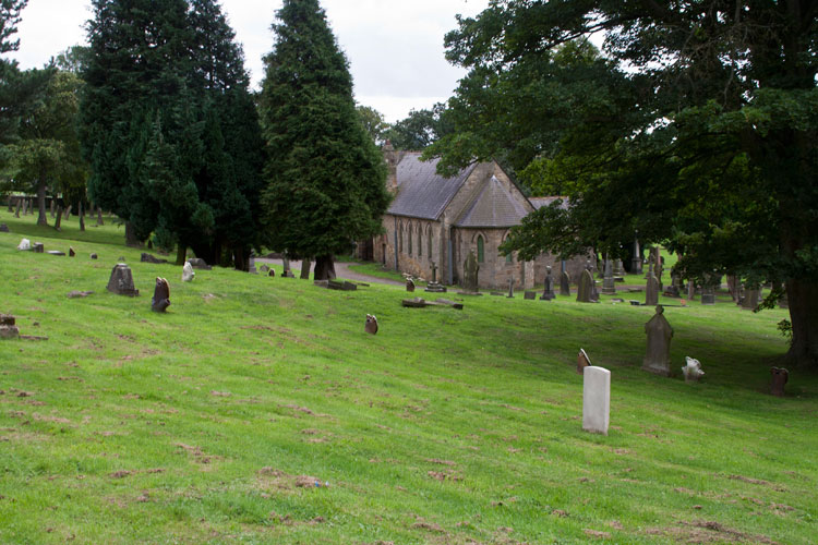 The section of Crook Cemetery in which Private Moses' headstone is found (on the left but not shown in photo)