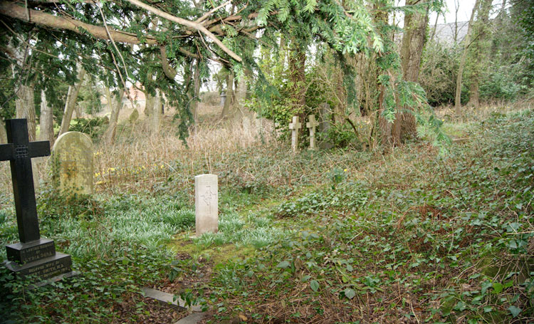 Private Newton's grave in Durham (St. Giles) Churchyard Extension