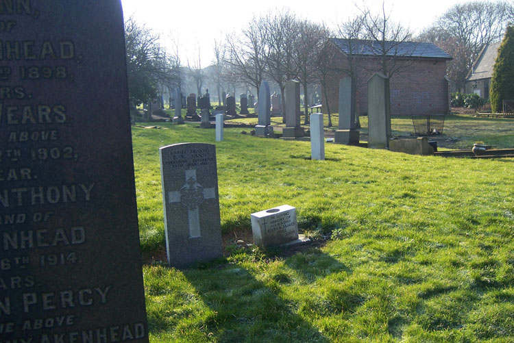 A view of Gateshead East Cemetery, with Private Cann's headstone in the centre foreground