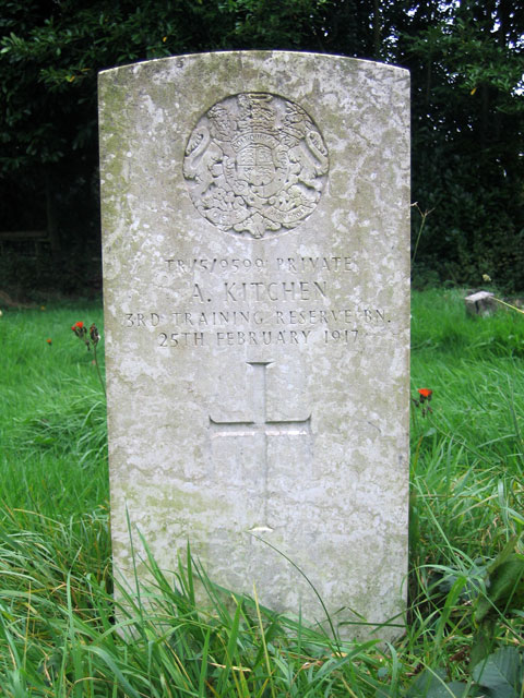 The grave of Private Arthur Kitchen